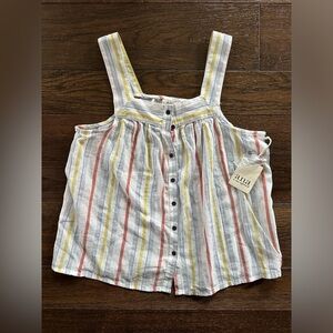 A.N.A Striped Button Tank- size XS